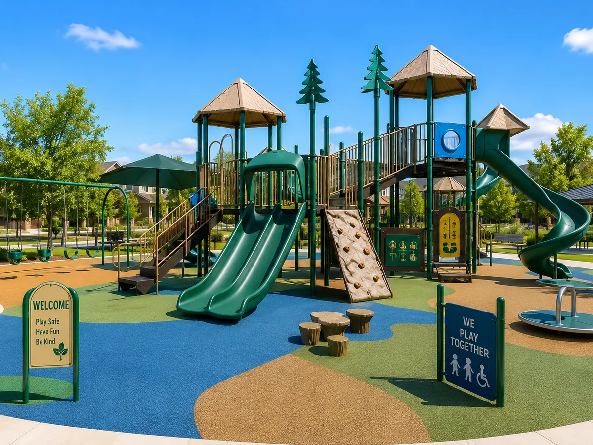 Community Playground Materials community playground materials with galvanized steel LLDPE plastic rope nets and powder coated parts